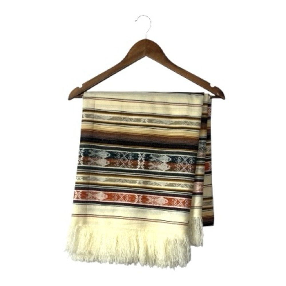 Native American Fish Print Fringe Blanket Thin Long Large Tapestry Table Runner